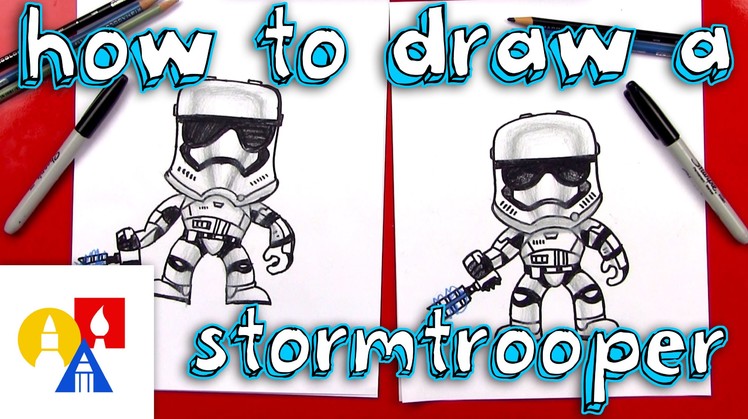 How To Draw A Stormtrooper FN-2199 (Toy Giveaway)