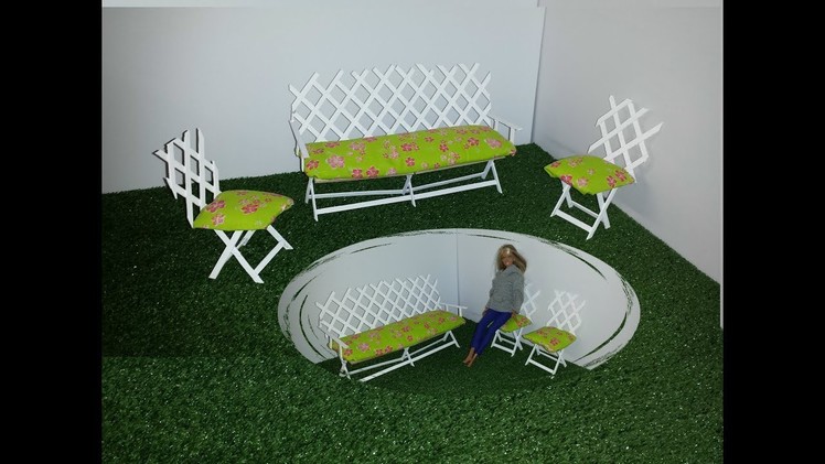 How to make a Doll Garden Bench and Chairs
