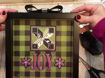 How to make a Holiday Decor Frame with Stampin Up's Quilted Christmas