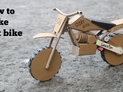 How to make cardboard Dirt bike at very simple