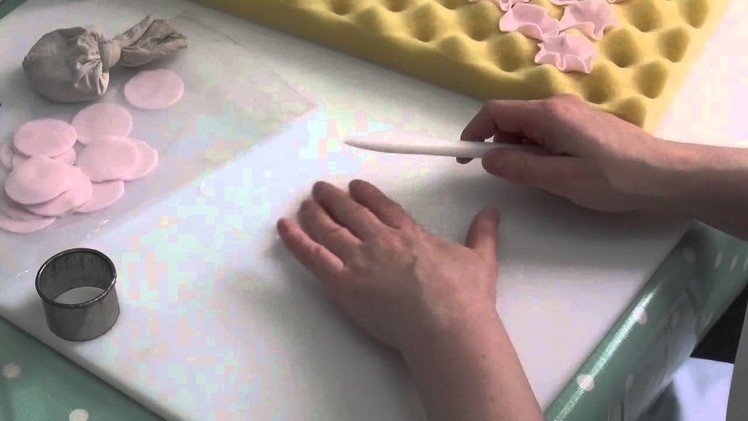 How to make Ruffle Blossoms with sugar paste and flower paste