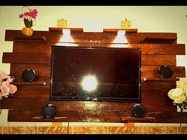 How to make wall mounted TV stand at home