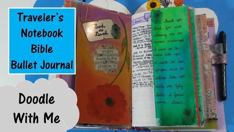 Inside My Traveler's Notebook Bible Bullet Journal