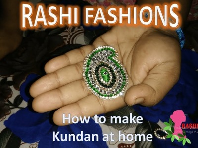Kundan work on blouse-2