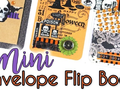 LET'S GET CRAFTY. Halloween Mini Envelope Flip Book. Process Video!
