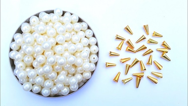 Making Designer Pearls  Necklace At Home | DIY | How to make Chokar | Bridal Necklace |Uppunuti Home