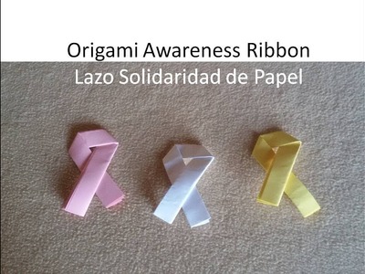#Origami Awareness Ribbon -  Lazo Solidario de Papel