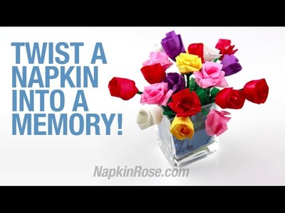 Origami Napkin Rose instructions by NapkinRose.com