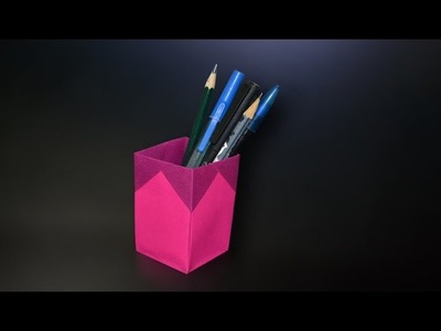 Origami: Pen Holder. Little Box - Instructions in English (BR)