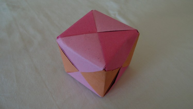 Origami Sonobe Cube Tutorial [HD]