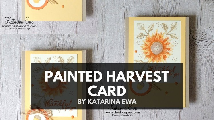 Painted harvest card with Stampin' UP!