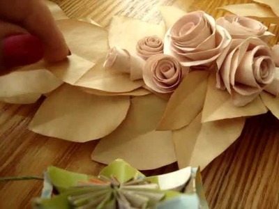 Paper wreath - asmr soft spoken, paper sounds