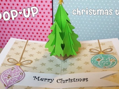 Pop-Up Weihnachtskarte. Pop up Christmas Tree