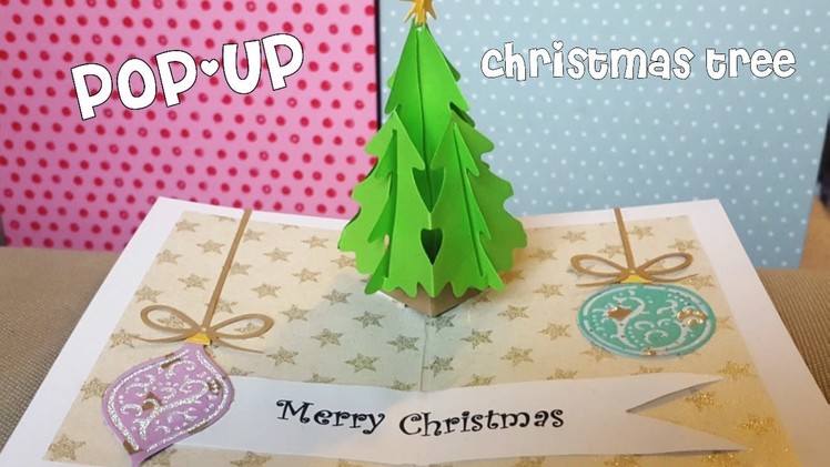 Pop-Up Weihnachtskarte. Pop up Christmas Tree