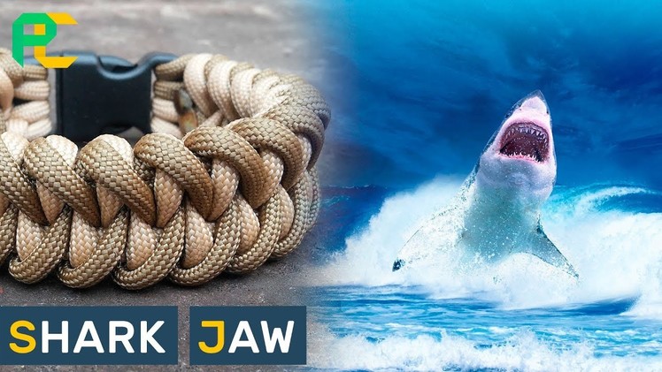 Shark Jaw Paracord Bracelet without buckle (with buckle)