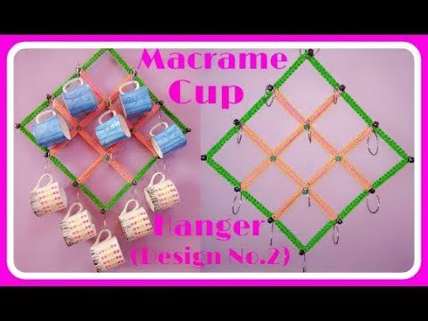 Simple Macrame Cup Hanger. {Design No.03}