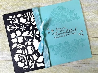 Simply Simple Flash Cards - Floral Phrases Tri-Fold Card by Connie Stewart