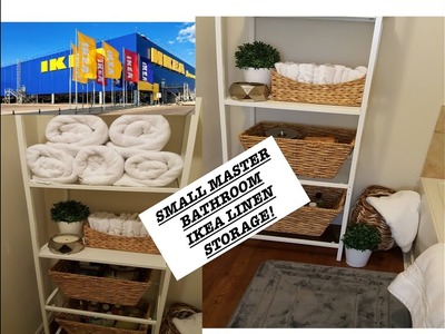 SMALL MASTER BATHROOM STORAGE| IKEA LINEN CLOSET SOLUTION