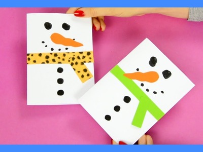 Snowman Christmas Card Craft for Kids