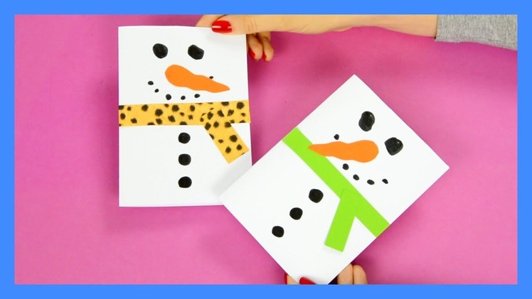 Snowman Christmas Card Craft for Kids