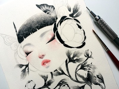 Spring Dreamer- Watercolor