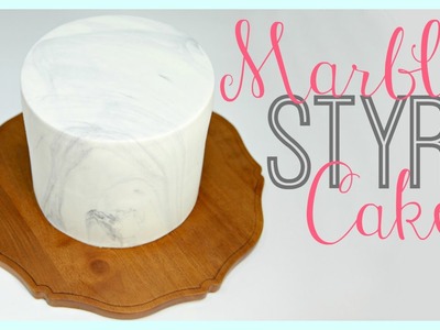 Stryofoam "Dummy" Cake Tutorial With MARBLE Effect! - CAKE STYLE