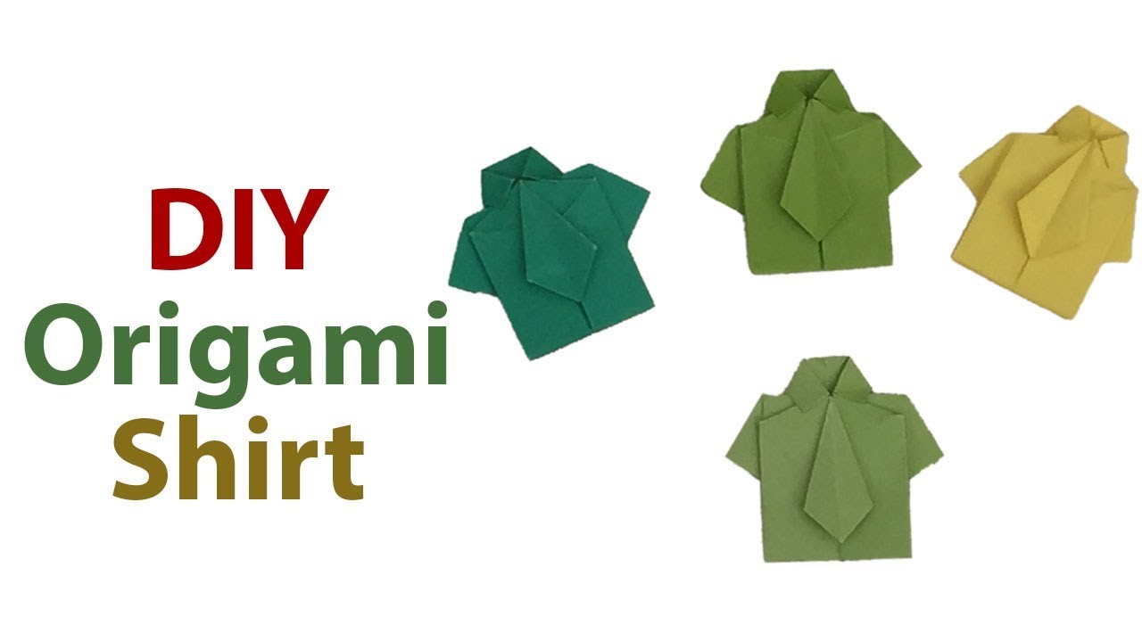 Sweet and Cute Origami Shirt with Tie DIY Easy Origami Tutorial for