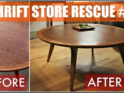 Thrift Store Rescue #3. Mid Century Furniture Refinish & Reglue