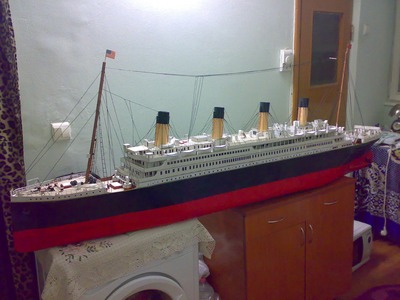 Titanic Model made from cardboard