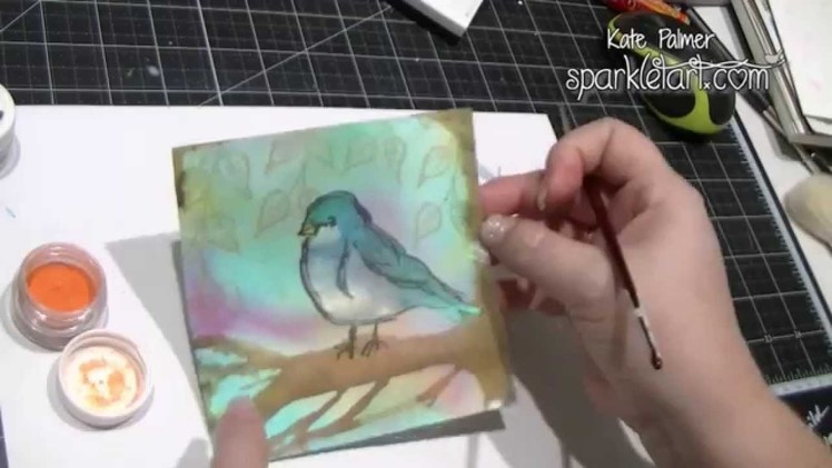 Using Magicals 3 Ways to Color Dina Wakley Scribbly Bird Card