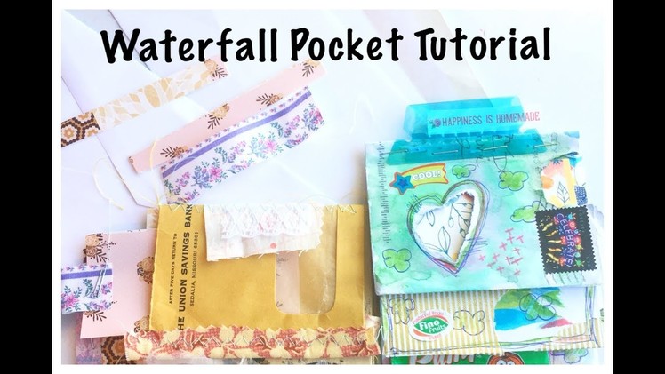 Waterfall Pocket Tutorial:  Journal Process Video:  Junk Journal with Me