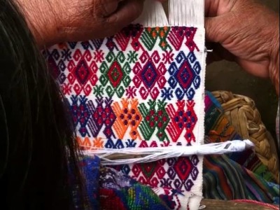 Weaving process of Guatemala textile. Filmed by ilo itoo