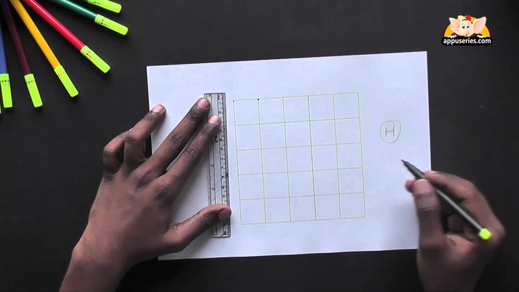 Write Block Style Alphabet 'H' - Arts & Crafts