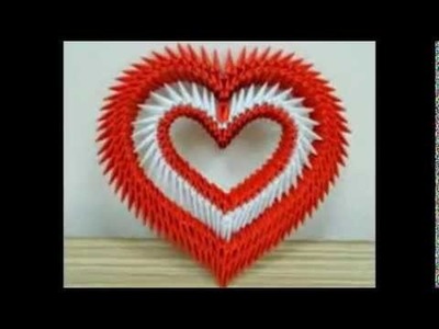 3d Origami heart