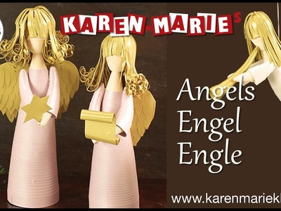 3D Quilling Angels. Engel. Engle - Karen Marie Klip & Papir