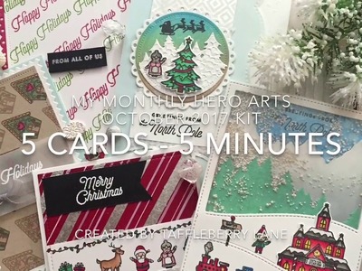 5 Cards in 5 Minutes. My Monthly Hero Kit. October 2017. Hero Arts