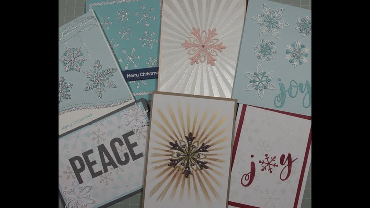 7 Snowflake Cards - MFT Kit - Snowflake Splendour