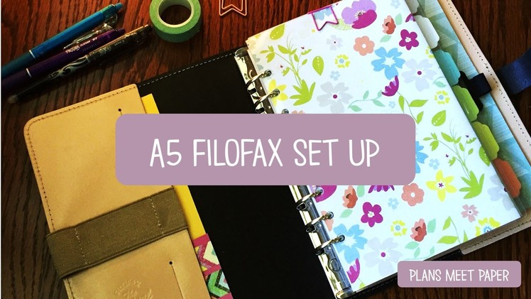 A5 Filofax Original Planner Setup August 2016