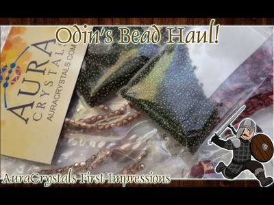 AuraCrystals First Impressions Seed Bead And Scarlet Rivolis - Odin's Bead Haul