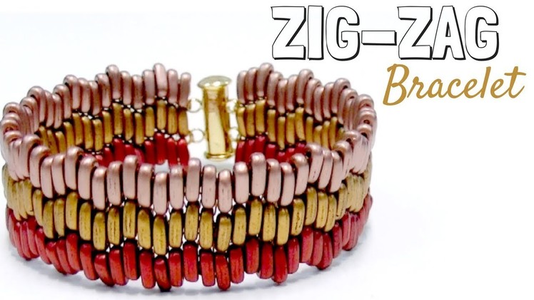 Beading Ideas - How to make a Zig-Zag bracelet with Brick Stitch