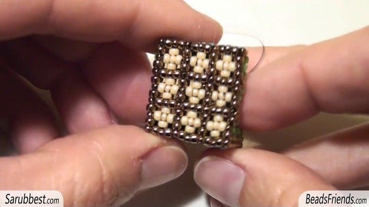 Beading making of - Cubic RAW Cube with beads - The second side
