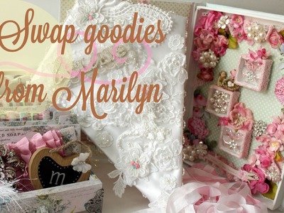 Beautiful Swap goodies from Marilyn