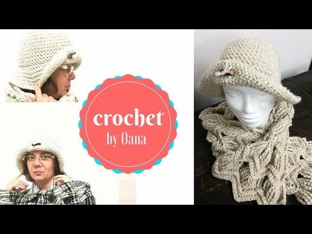 Crochet wide brim hat by Oana