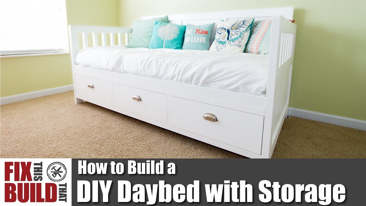 DIY Daybed with Storage Drawers | How to Woodworking Projects