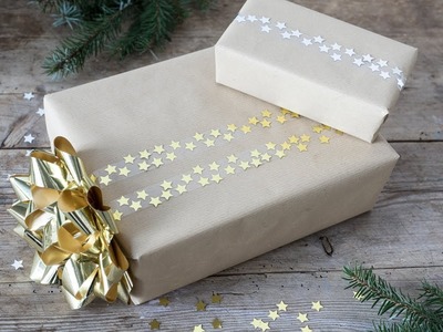 DIY : Gift-wrapping idea with glitter by Søstrene Grene