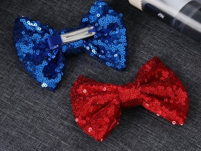 Diy: how to make a sequin hairbow  (simple & easy)  by princess choice