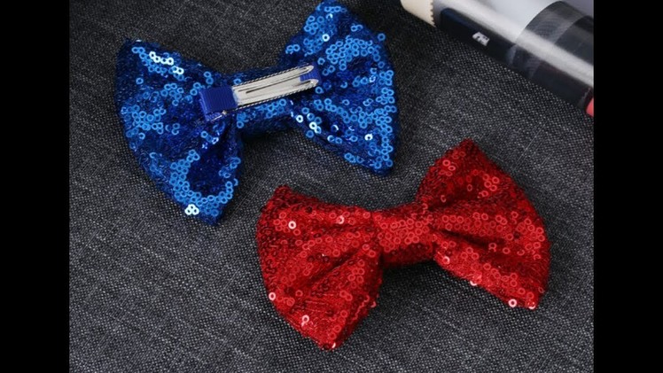 Diy: how to make a sequin hairbow  (simple & easy)  by princess choice