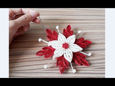 DIY Paper Quilling -Christmas Snowflake - Easy & Simple  Christmas design 27