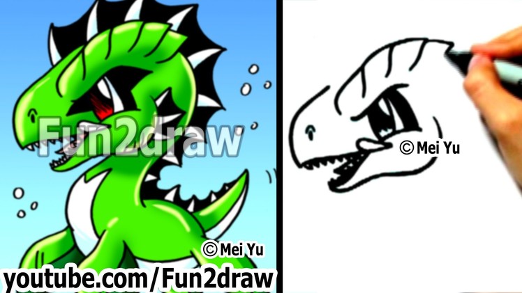 Easy Cartoon Drawings - How to Draw a Cool Sea Monster - Drawing Step by Step - Fun2draw