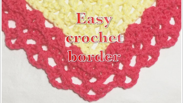 Easy crochet fan stitch border for baby blankets #99